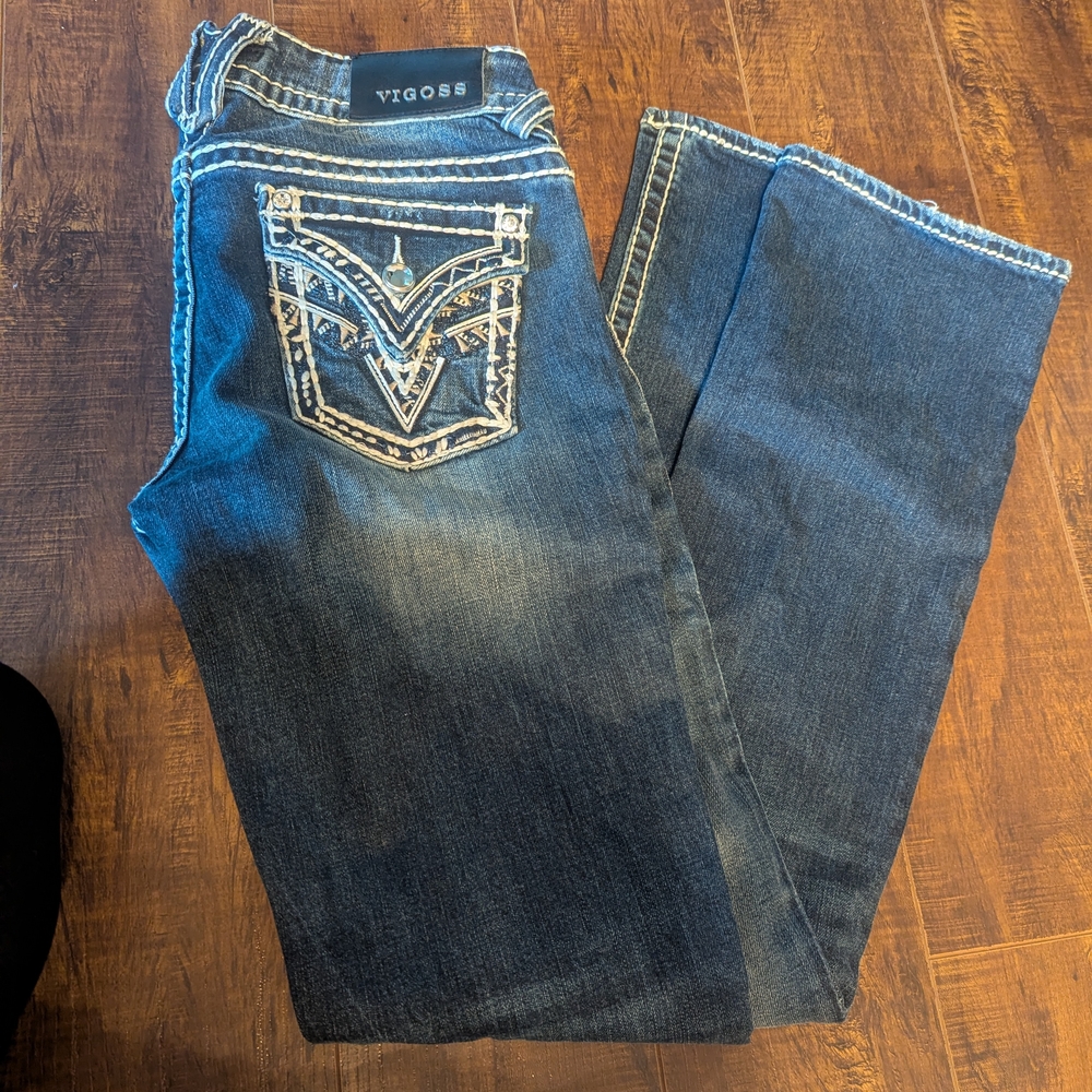 Vigoss Women's Dark Blue Boot Cut Jeans
